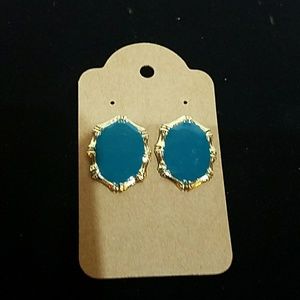 Teal/ gold post earrings Bundle 5 for $20